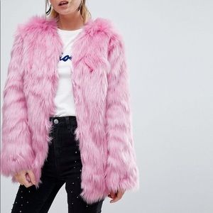 SOLD - Faux Fur Coat - Pink